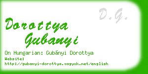 dorottya gubanyi business card