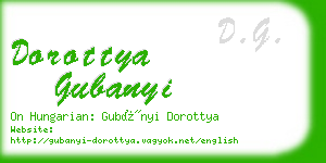 dorottya gubanyi business card